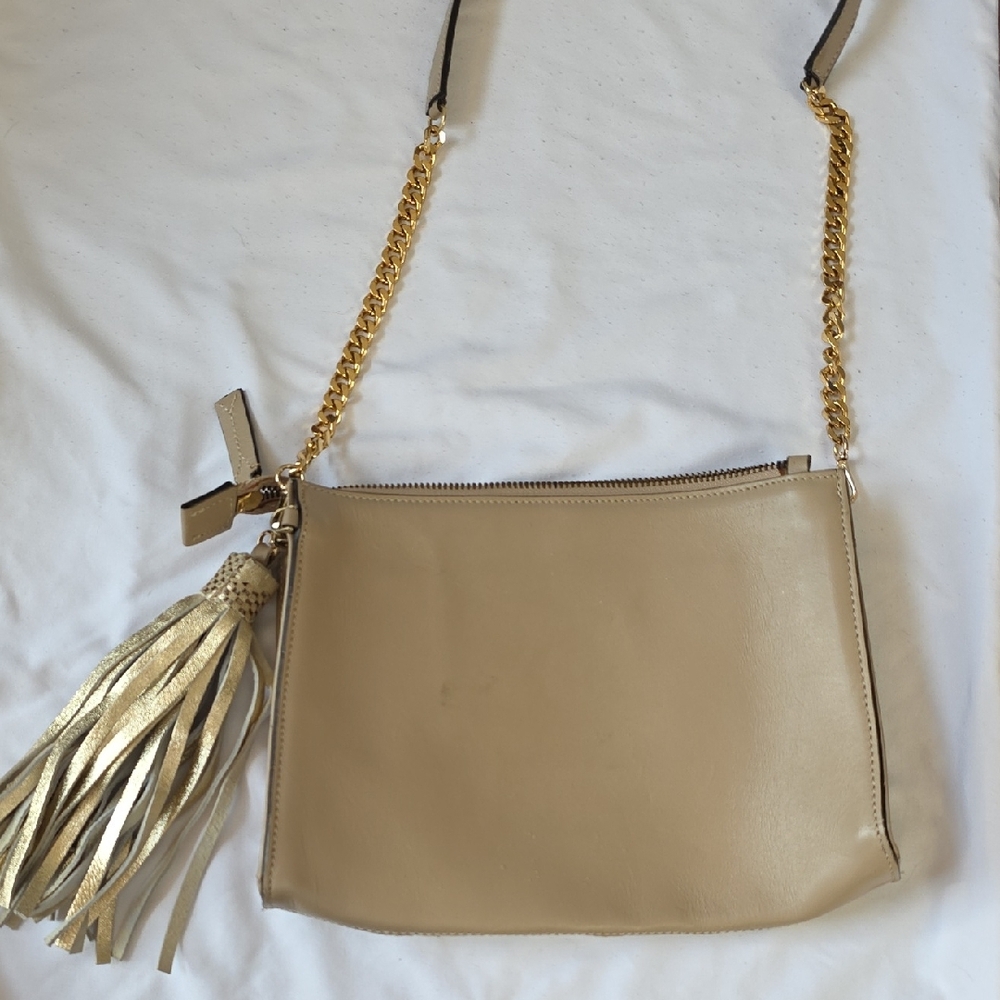 Vittoria Napoli Italian Leather And Elegant Gold Floral Women's Bag - Picture 2 of 5